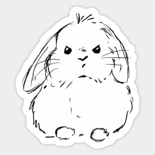 Art theft is poop mad bunny Sticker